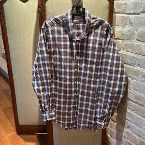 Sero Shirtmakers 1980’s men’s Pima cotton plaid button down shirt. Size large.